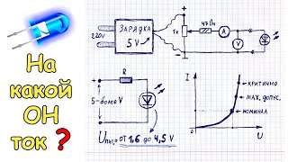 Как узнать номинальный рабочий ток и напряжение у неизвестного светодиода, используя простую схему