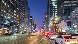 Friday Night Walk in Gangnam, Seoul City Ambience | 4K Seoul