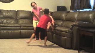 Kids playing in the basement