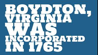 When was Boydton, Virginia founded?