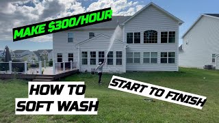 How To Soft Wash A Vinyl Siding House ($300/HOUR)