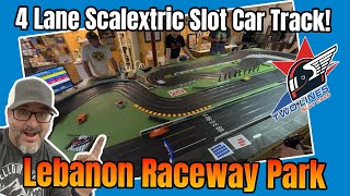 Racing on a 4 Lane Scalextric Slot Car Track! Lebanon Raceway Park!