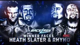 WWE Backlash 2016 The Usos vs The Hype Bros Official Match Card