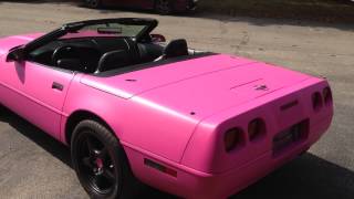 1996 Corvette in Fierce Pink Plasti-dip