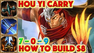 SMITE HOW TO BUILD HOU YI - Hou Yi Carry Build Season 8 Conquest + How To + Guide + Hou Yi Gameplay