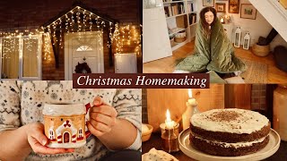 Cozy Christmas homemaking | cleaning, baking carrot cake, weight loss update, silent vlog 2022