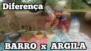 diferença do barro para argila, argila impura para argila pura