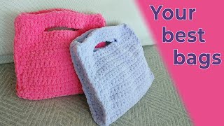 Crochet Chenille Bag in One Evening! A Beginner Friendly Crochet Project