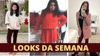 Looks da Semana, 7 looks com vermelho, quadriculado e marrom!