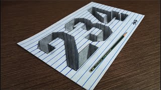 КАК НАРИСОВАТЬ 3D ЦИФРУ 234 КАК ДЫРОЧКУ | Простое 3D-рисование для начинающих