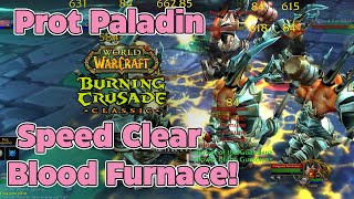 TBC Beta Prot Paladin is INSANE! 15 min Blood Furnace Run