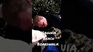 Homeless Man Sleeping on Virginia Beach Boardwalk #virginiabeach #homeless #shorts #sleeping