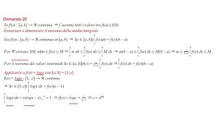 Domanda 25 - Il teorema della media integrale