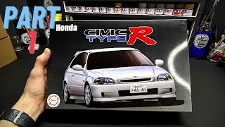 1/24 Scale Honda Cıvıc EK-9 Type-R Plastic Model Build Part-1