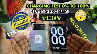 Flipkart BBD Poco X6 Pro 5G Full Charging Test 5000mah Battery 🔋 With 67W Fast Charger | Heating ?