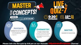 ⚡️Live Quiz Challenge 7 -JEE 2026🚀Join Now and Test Your knowledge with VMC #jee #advance