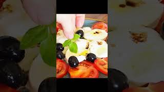 Healthy Eating, Simple Caprese Salad With Olives