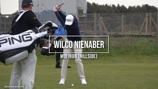 Wilco Nienaber golf swing Mid Iron (face-on), Betfred British Masters, Hillside, May 2019.