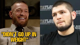 Conor McGregor on why Khabib Nurmagomedov is NOT the GOAT