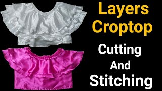 Layers Croptop Cutting & Stitching తెలుగు #easycroptop#stitching#fastion#viral#stitchingvideostelugu