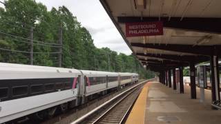 NJ Transit Atlantic City Rail Line Train Speeds Past Woodcrest PATCO