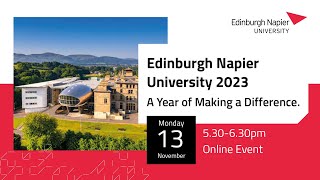 Edinburgh Napier University 2023: A Year of Making a Difference