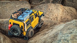 RC Traxxas TRX-4 Land Rover Defender Rock Crawling - 알씨카 랜드로버 디펜더 락크라울링 [4K]