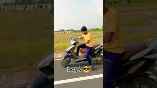 Boys vs Girls  scooty driving 😅😅