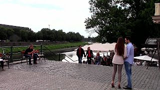 Ужгород. Набережная. Embankment of the city of Uzhgorod - pasheka