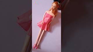 DIY Barbie Clothes || How To Make Barbie Doll Dress || Eshu Art&Craft #diy #shorts #viralshorts