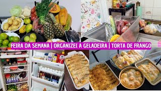 REPOSIÇÃO DE FRUTAS E LEGUMES COM $120 | ORGANIZEI A GELADEIRA | FIZ TORTA DE FRANGO - CASA DA MARY