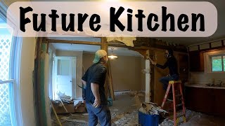 Starting DEMO!! Future Kitchen!