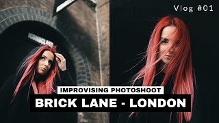 IMPROVISING A PORTRAIT PHOTOSHOOT IN BRICK LANE, LONDON // Laura BC VLOG 01