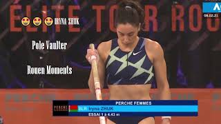 🔥🔥🔥Iryna ZHUK 🔥Belarusian Pole Vaulter Rouen Moments #womenpolevaulter #fitness #rouen