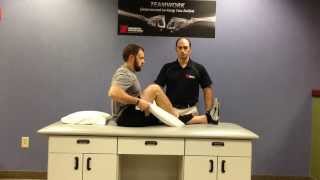 Greensboro Orthopaedics: Seated Knee Flexion Stretch with Chad Parker, PT, MPT, LAT, ATC, CSCS