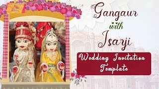 Unique Gangaur Isarji Wedding Invitation Template | Gangaur Wedding special video|Wedding Invitation