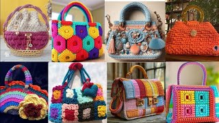 Top trend😍round Handle Bag design || Boho chic Handle Bag Super Neat || Crochet macrame cord bags