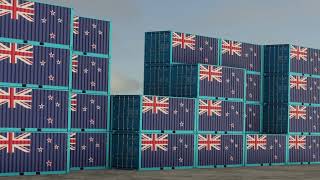 New Zealand export import container video footage!