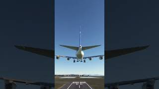 747 Landing in Hong Kong #msfs2020 #aviation #landing #flightsimulator #flight #aerial #drone