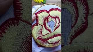 Bordados para rosas #embroidery #bordado #handmade #art #bordadofacil #embroideryflowers #tutorial