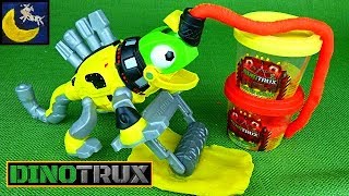 Dinotrux Toys Play Doh Revvit and Garby Unboxing Dinosaur Toy Videos Compilation for Kids