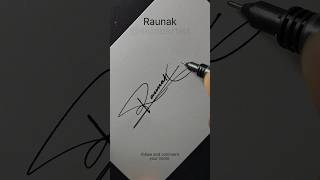 Raunak name signature style #signature #signoartist #rsignature