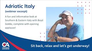 Adriatic Italy, webinar excerpt