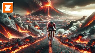 VOLCANO KOM On Stage 8 of Tour de Zwift 2024: Spiral into the Volcano