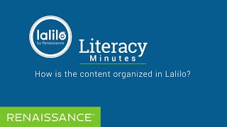 How is the content organized in Lalilo?