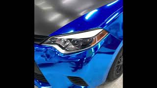 Blue chrome wrap Morpheus design