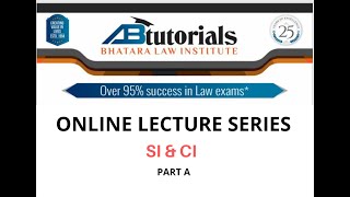 SI & CI VIDEO LECTURE (PART-A)