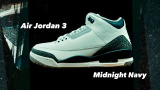 Air Jordan Retro 3 White/Midnight Navy/Cement Grey/Black