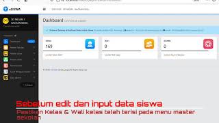 Tutorial Setelah Login sekolah wajib mengisi mater sekolah sebelum ke master siswa