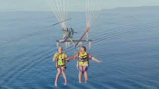 Water Sports Drone Footage Parasailing Analipsi Crete